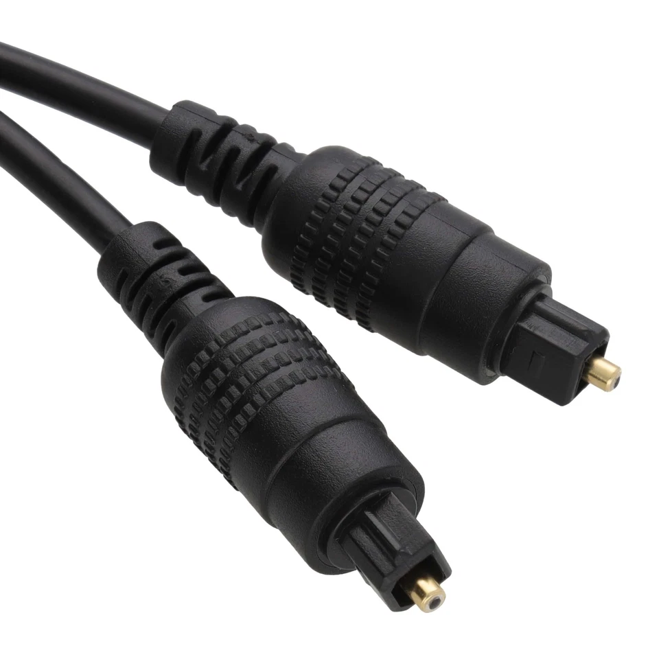 1m Optical TOS Cable Digital Audio HQ 4mm Lead GOLD for Soundbar/PS4/TV/Sky