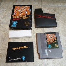 Volleyball Nintendo NES CIB Complete In Box Hangtab 5 Screw Black Box