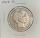 1908-D Barber Half Dollar