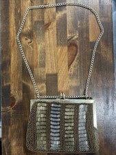 La Regale Gold Tone Beaded Evening Bag Purse Handbag