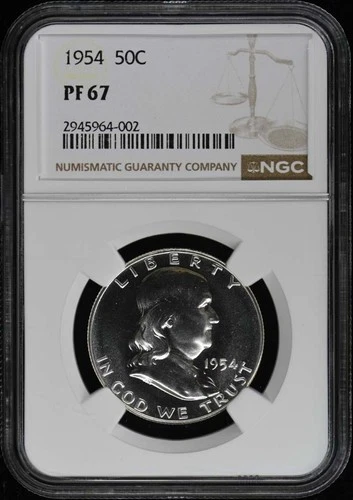 1954 Franklin Half Dollar 50C NGC PR67
