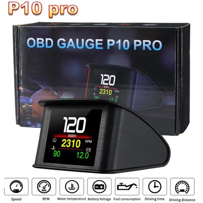 P10 Pro Head Up Display On-board Computer Car Digital OBD2 Mileage OBD Driving C