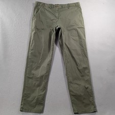 Khakis By Gap Broken-In Straight Flat Front Green Pants Womens Size 12
