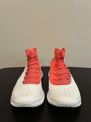 Size 14 - Under Armour Curry 4 FloTro White Red for sale online | eBay