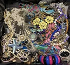Huge 22 Pound Vintage to Now Costume Jewelry Good Use Wear Sell Craft Lot# GB43