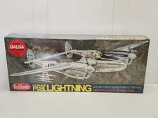 Guillow's Lockheed P-38 Lightning Balsa Wood Model Airplane Kit KIT-2001 Sealed