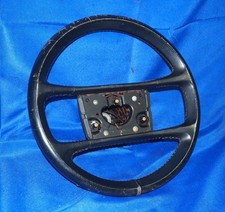 1982-1991 Porsche 944 924s 4 Spoke Steering Wheel Black Leather Oem Rough Shape
