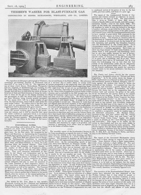 Theisen's Waschmaschine für Hochofengas - antiker Technikdruck 1904