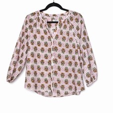 UNTUCKit For Her Floral Print Blouse Pink Gre...