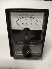 R. L. Drake W-4 Wattmeter 0-200 & 0-2000 Rvs/Fwd - Ham Radio - Untested