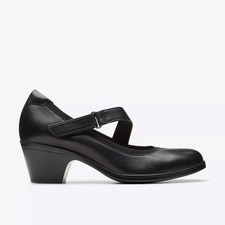 Clarks Women's Emily2 Mabel Black Leather 26174082