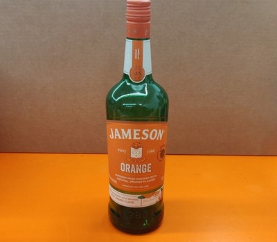       *Empty* 1L Jameson Orange Whiskey Green Glass Craft/Décor Bottle