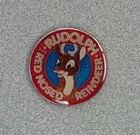 Rudolph Red Nose Reindeer Christmas 1 oz. .999 Silver Round North Pole Enameled