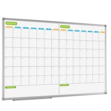 Magnetic Dry Erase Calendar Whiteboard, 2 Month White Board Planner 36 X 24 I...