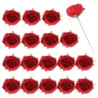 25Stk Pfingstrosen KüNstliche Blumen,GefäLschte Pfingstrosen Blumen,Rot