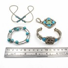 Carolyn Pollack Sterling Turquoise 6.75-7.25" Bracelet Pendant Lot of 4 #S5609-1 — photo 10
