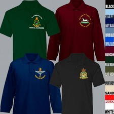 UNITS K TO P  UK FOREIGN REGIMENT CORPS EMBROIDERED SHORT LONG SLEEVE POLO SHIRT