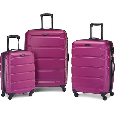 #ad Samsonite Omni Hardside Luggage Nested Spinner Set 20quot; 24quot; 28quot; Radiant Pink $199.00