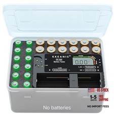 Battery Tester with Battery Organizer Storage Case,Professional Digital