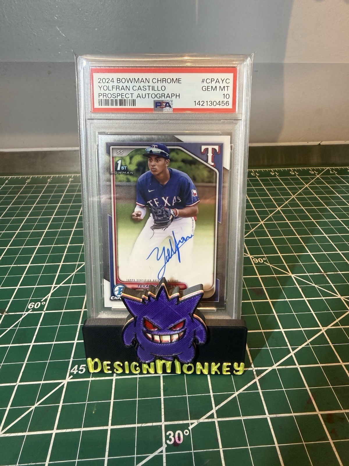 2024 Bowman Chrome 1st Yolfran Castillo Auto PSA 10 GEM MT Rangers Prospect