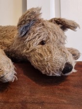 Antique 1930's Merrythought Mohair Terrier Dog Pyjama Nightdress Case with Label