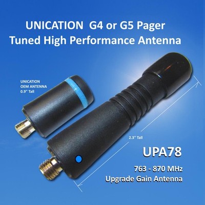 UPA78 G5 Unication Pager Best Upgrade Antenna P25 Digital 2.3'' Tuned 763-870 MHz