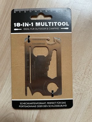 18-in-1 Multitool Multifunktionswerkzeug Kreditkartenformat! Neu! OVP !