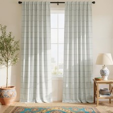 100 Blackout Forest Green Plaid Curtains for Bedroom, Rod Pocket Back Tab ...