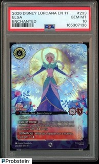 2026 Disney Lorcana En 11 Enchanted #233 Elsa PSA 10 GEM MINT