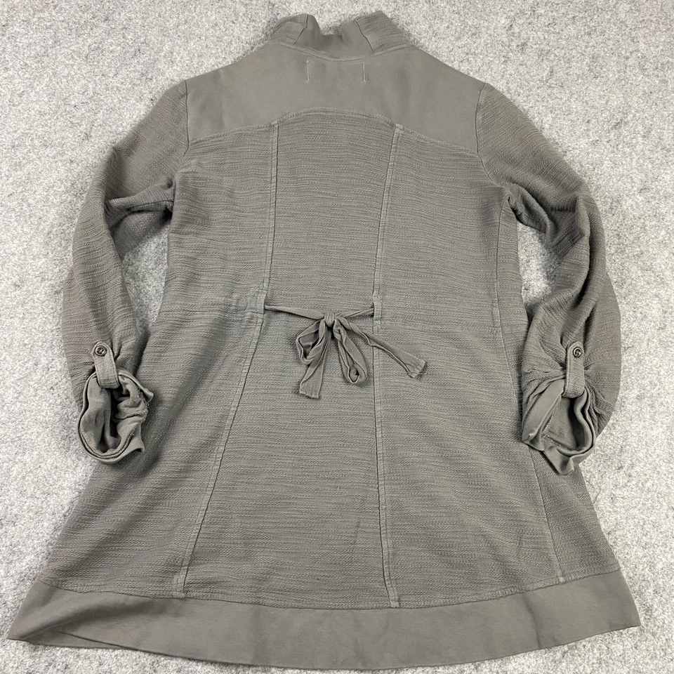 Saturday Sunday Jacket Womens Medium Textured Full Zip Tie Waist Pocket Casual - Image 2 of 4