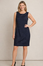 Moss and Spy Navy Sleeveless Dress Size 14 Classic Occasion Work