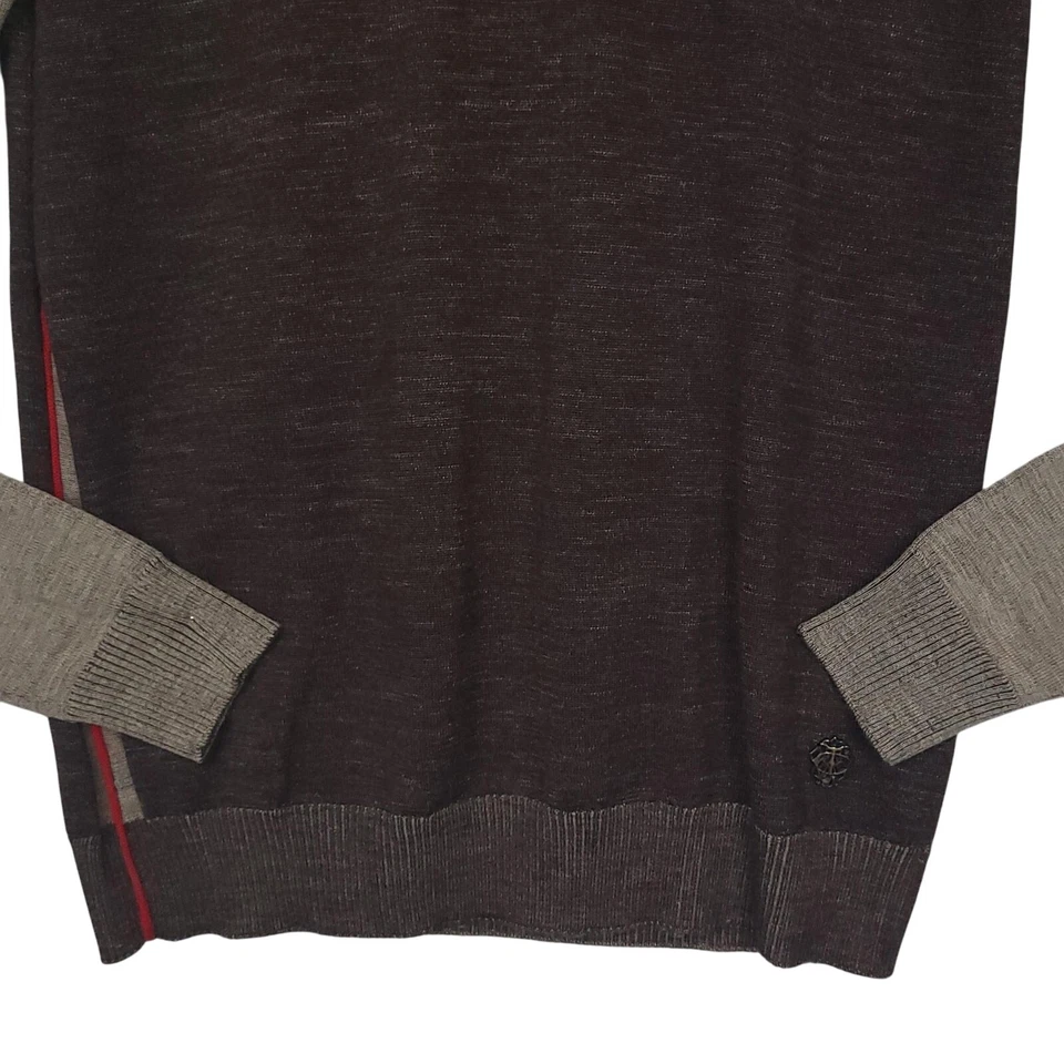 Suéter Roberto Cavalli Para Hombre 100% Lana Laine 52 Medio Cuello en V Foto 3 de 4