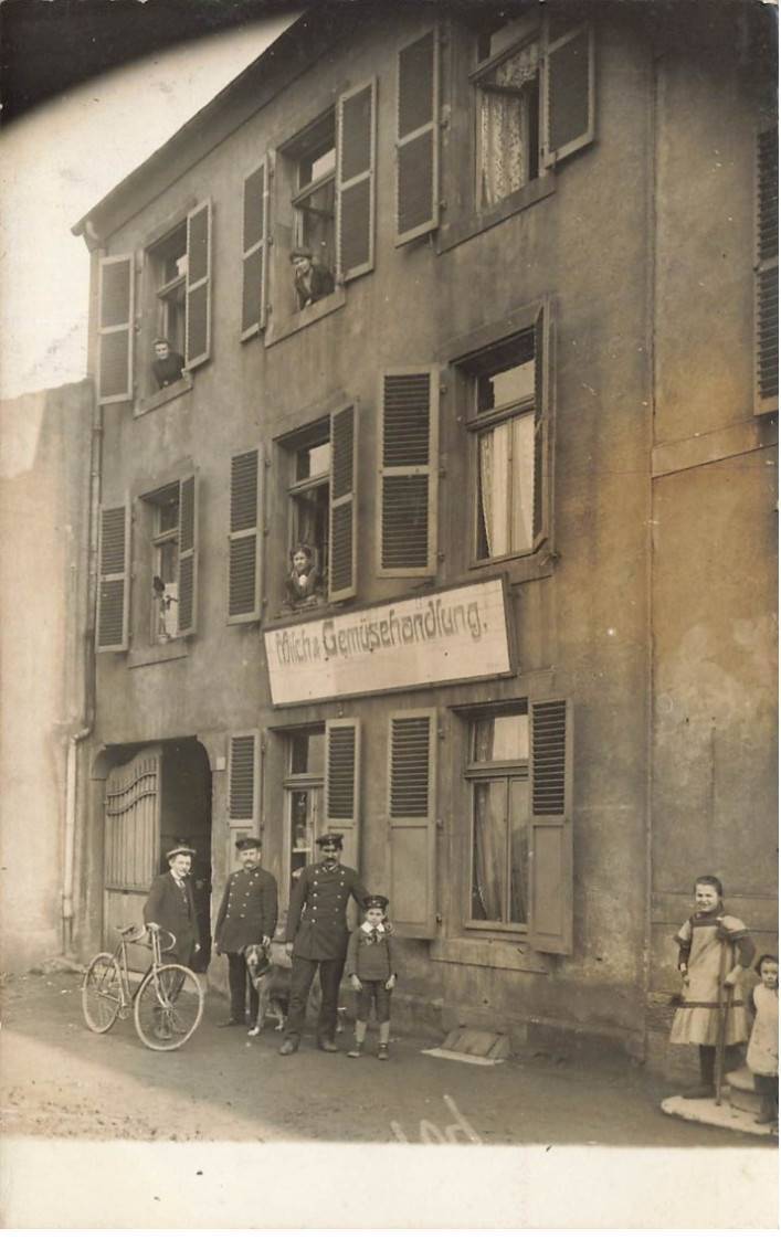 MIKIBP3-064- 57 Metz ?? 1905 Tienda de Comestibles Alemana Tarjeta Foto