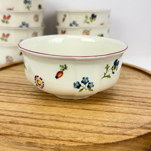 Villeroy & Boch Petite Fleur Cereal/Soup Bowls 4 5/8" - Set of 8 Light Use Cute - Picture 4 of 13