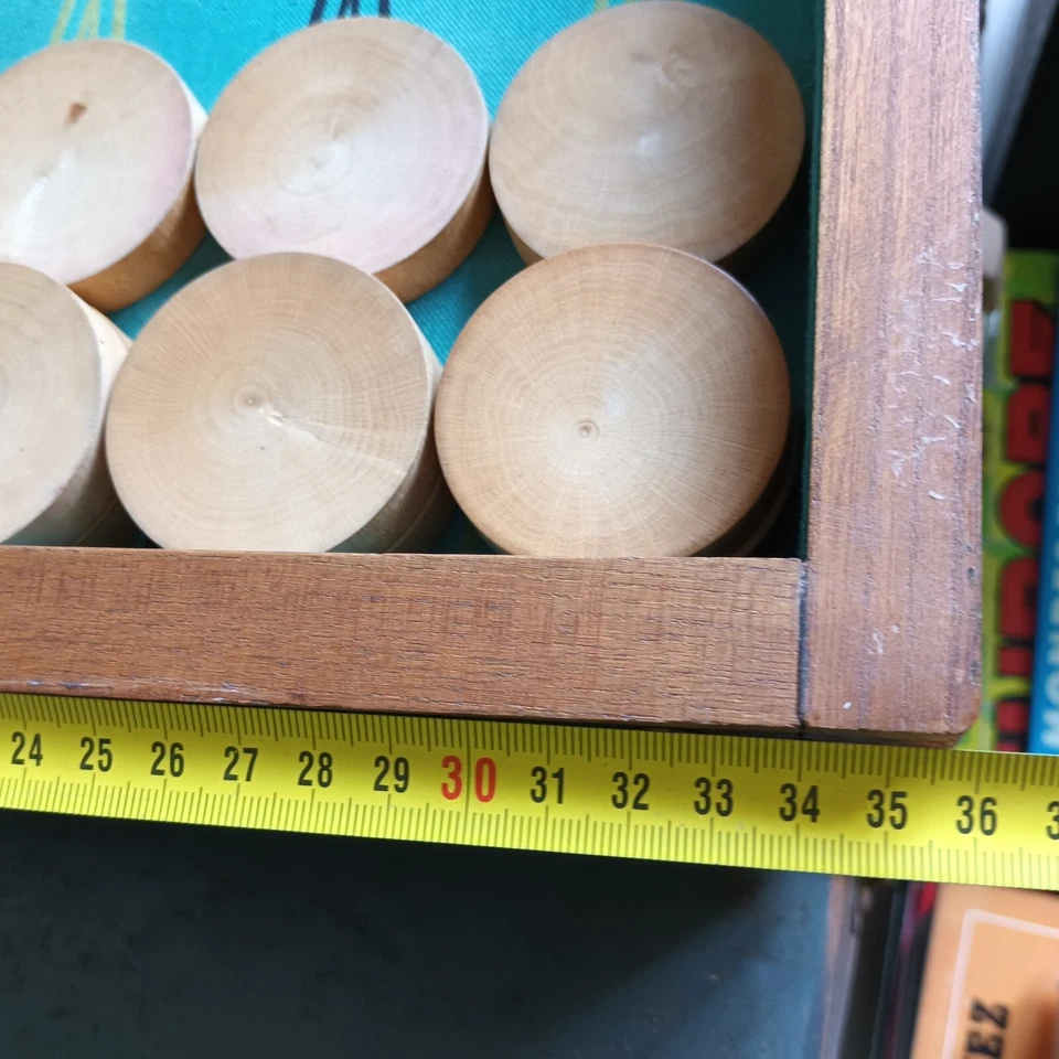 Ancien grand Jacquet / Backgammon en bois & Jeu de Dames - Plateau en super état - Photo 3/4