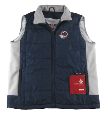 Air Canada Dreams Take Flight CX2 Women XL Quilted Puffer Vest  Zip Pocket Blue