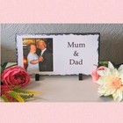 XL custom photo rock slate, personalised gift, any text, any image, free stand