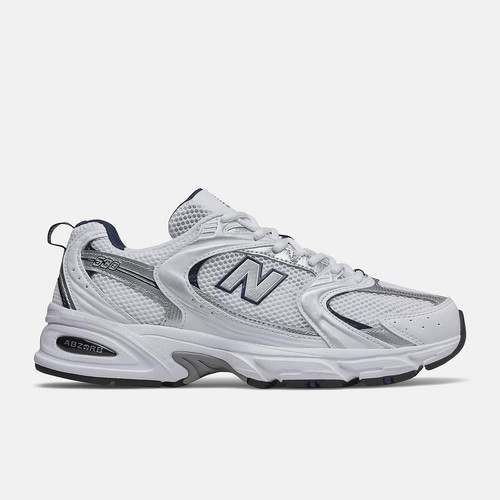 Best Seller! NewBalance 530 White with Natural Indigo Unisex Sneakers - Freeship