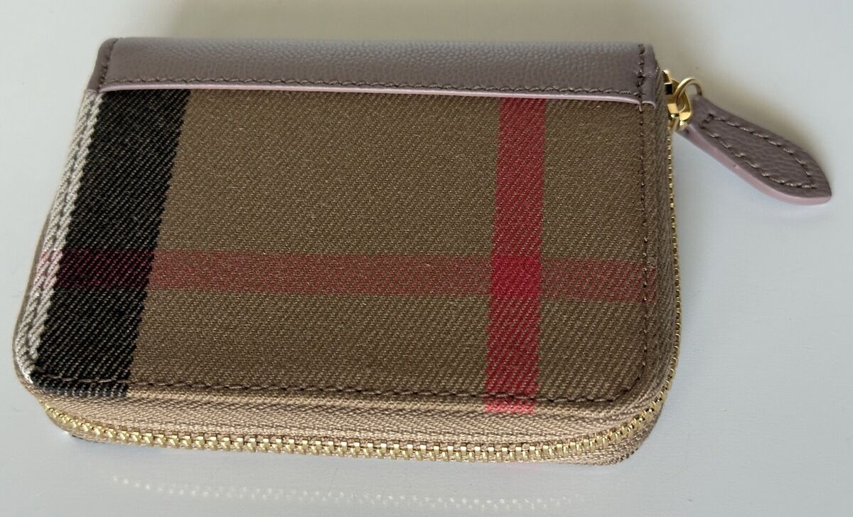 Burberry MN Zip Around Check Gray Mink/Brown Wallet 80845261 Burberry MN Zip Around Check Gray Mink/Brown Wallet 80845261