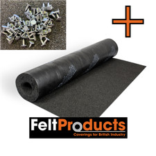 SHED ROOFING KIT- Polyester Felt + Felt Nails Combo - Black, Red or Green