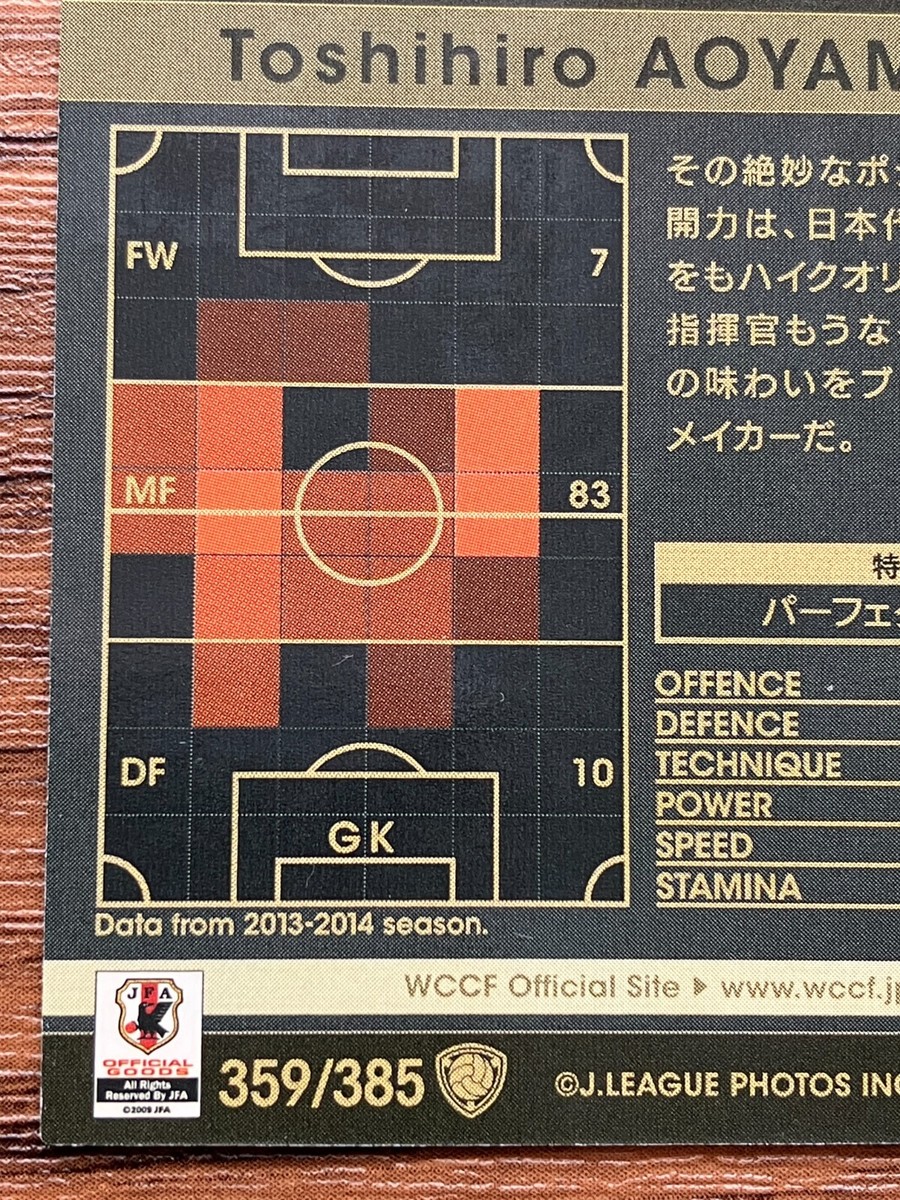 Free Shipping! Panini WCCF 2013/2014 Toshihiro Aoyama Japan 2014