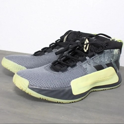 Adidas Dame 5 Shoes Glow Yellow/Green Gray Black F36933 Size 13.5 - Picture 7 of 12