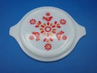 Pyrex Red Orange Friendship Bird White Glass Cinderella LID ONLY - 20-C  Fits 6"