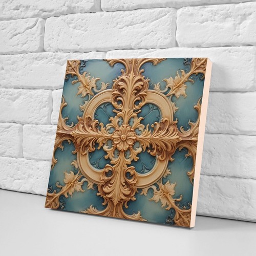 Azulejos de pared de cerámica victoriana - Juego de 2 azulejos de cerámica para salpicadero de cocina para baño - Imagen 2 de 3