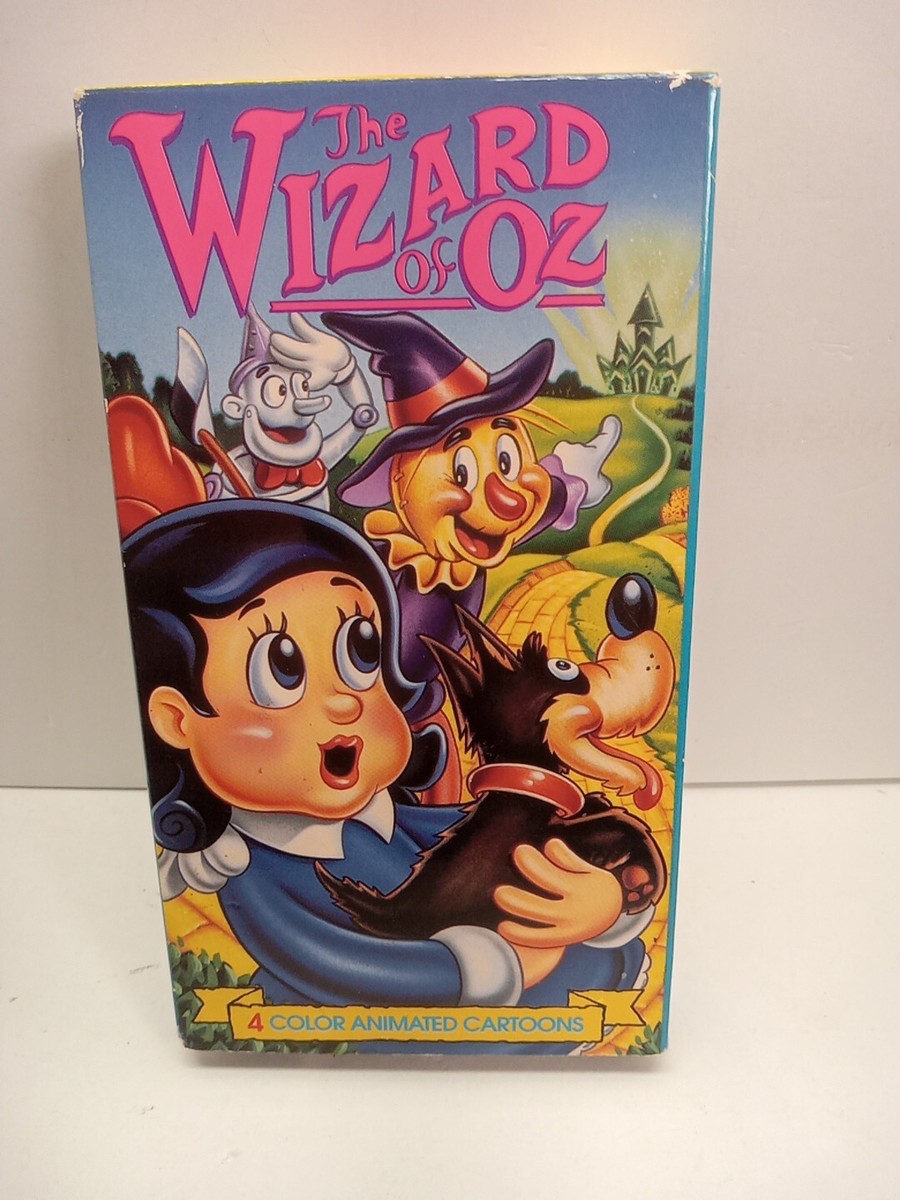 The Wizard of Oz - 4 Color Animated Cartoons (VHS, 1992, Kids