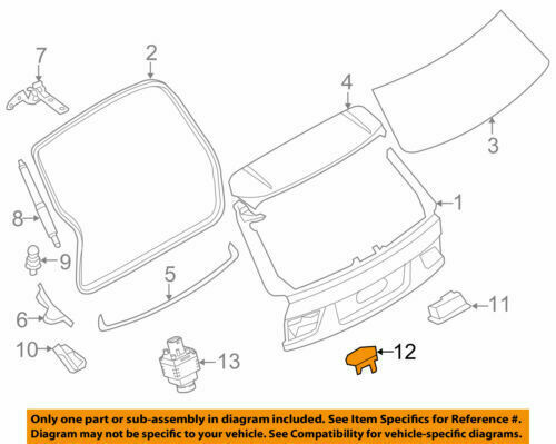 OEM BMW ROLLS ROYCE X5 F15 F85 RR3 X5 25D 25DX STRIKER BOOT LID 