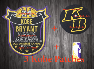 Patches Kobe Bryant Commemorative KB Patch Logo Lakers