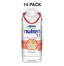 Nestle Nutren 1.5 for Feeding Tube Complete Nutrition Unflavored Lot of 14 NEW