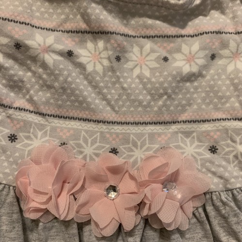 Goodlad Toddler Girl Size 3T Gray Pink Dress Long Sleeved Cotton - Picture 2 of 7