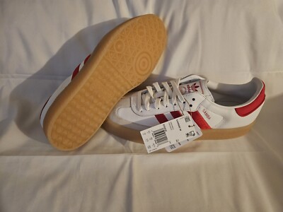 Wmns Sz 10 Adidas Originals Women's SAMBAE Sneakers White Red Gum ID0438 Leather